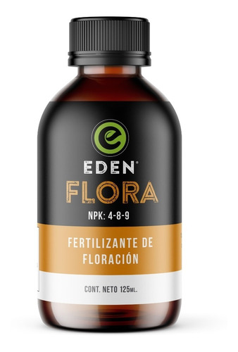 Fertilizante Eden Flora Potasio Fósforo Floración 125cc 