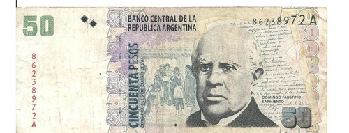 Billete: 50 Pesos Convertibles Serie A Bottero 3607