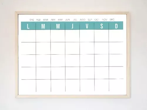 Calendario perpetuo planner mensual