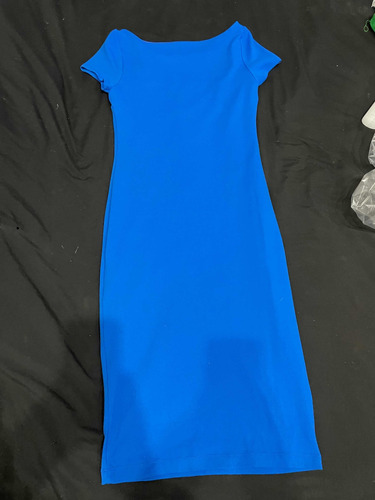 Vestido Azul A La Rodilla . Marca Bebe. Jersey Elastizado