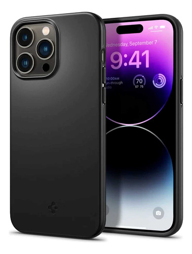 . Funda Spigen Thin Fit Para iPhone 14 Pro Max Negra