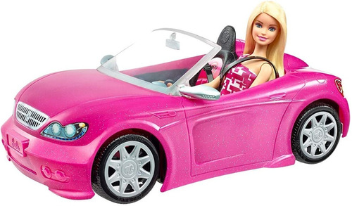 Barbie Carro Deportivo Convertible Glam Con Muñeca