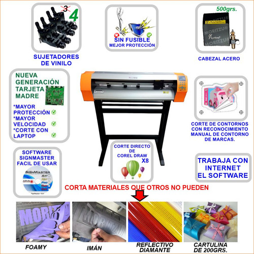 Plotter De Corte Contorno + Software Corel 63 Garant Moritzu