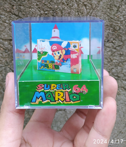 Mini Cubo Diorama Caixa (super Mario 64)
