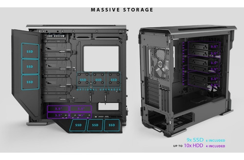 Imagen 7 de 10 de Gabinete Phanteks Enthoo Evolv X Vidrio Leds Rgb Digitales