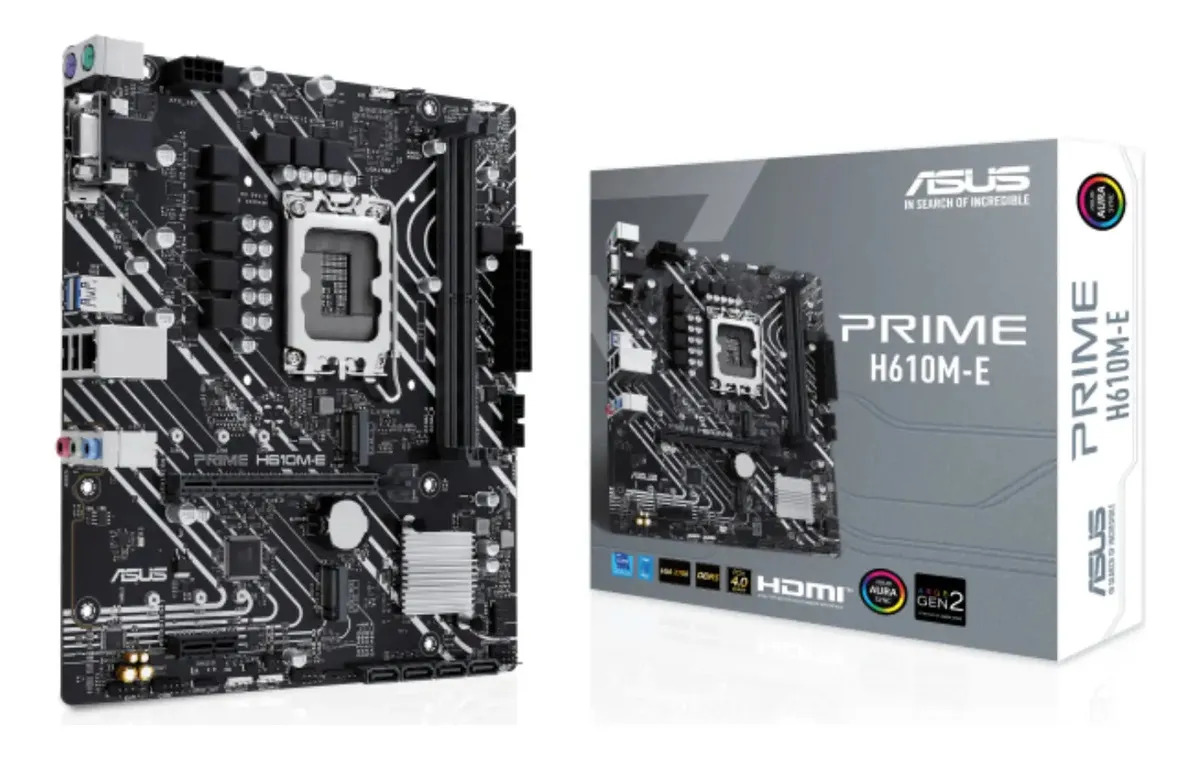 Placa-Mãe Asus Prime H610M-E DDR5 para Intel LGA 1700