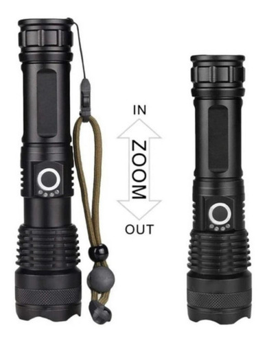 Linterna Tactica Led P50 Recargable Usb Zoom