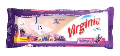 Trapero Húmedo Pisos Multiuso Virginia Lavanda Y Flores 