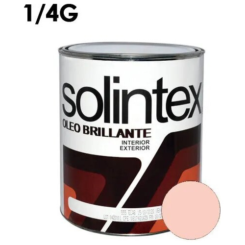 Pintura Oleo Brillante Color Salmon Solintex 1/4 Galon