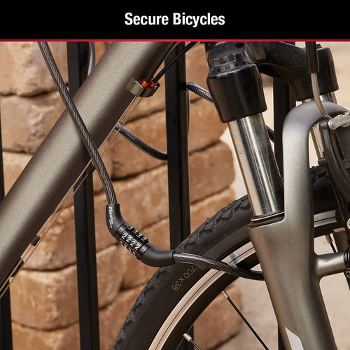 Master Lock 8143t Cable Con Bloqueo Para Bicicleta, Establec