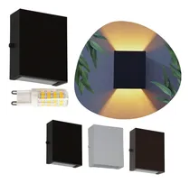 Comprar Kit 19 Arandelas Slim 2 Focos Com Lâmpada 5w Luminária Efeit