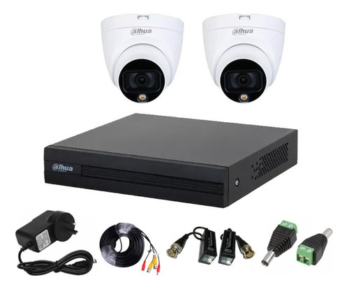 Kit Seguridad Dahua Full Hd 4 Canales+ 2 Domos Full Color