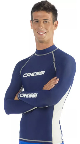 Rashguard Natación Cressi Classic Azul Hombre Ulw4823