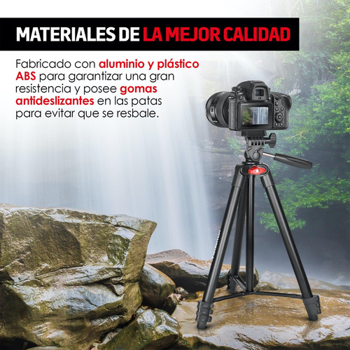 Tripie Para Camara Profesional 360° Portatil 135 Cm Redlemon