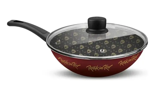 Frigideira Tampa Vidro Funda Rochedo Antiaderente Rock 28cm