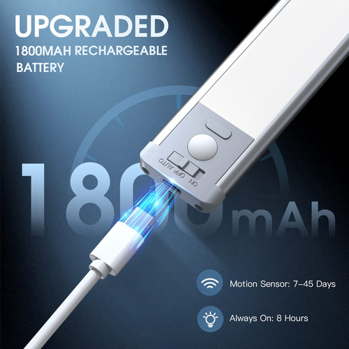 Lamparas Magneticas Led Con Sensor De Movimiento 2 Pack Blanco