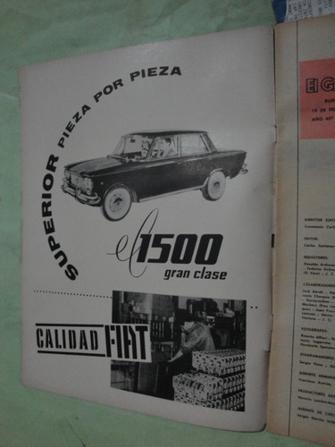 Publicidad Fiat 1500 Año 1964 Gran Clase