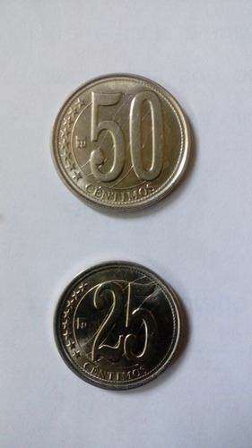 Excelentes Monedas Aniversario 50 Y 25 Cts.