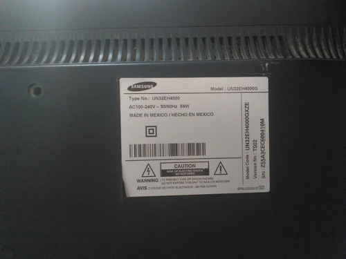 Imagen 1 de 10 de Fuente Poder Tv Samsung Modelo: Un32eh4000g