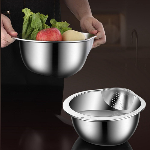 Wu- Colador Cocina 3 En 1, Escurridor Acero Inoxidable Apt