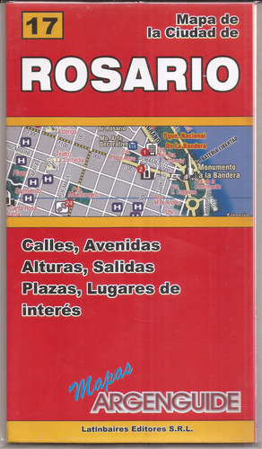 Mapa De La Ciudad De Rosario 81 Por 57 Cm