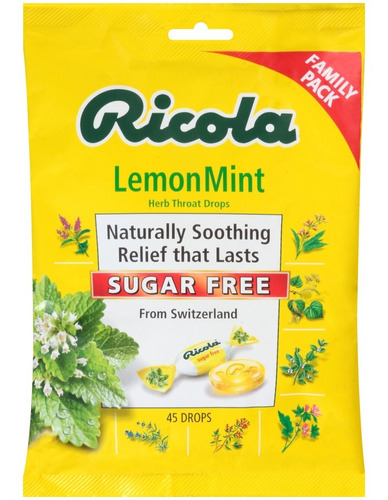 Ricola Dulces Naturales Garganta Sugar Free 45 Pack Importad