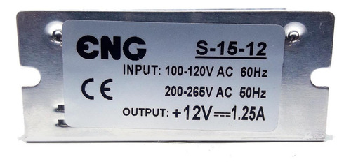 Fonte Chaveada 12v 1.25a 15w S-15-12 Bivolt