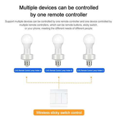 Enchufe De Bombilla Inteligente Bluetooth E27, Soporte Para