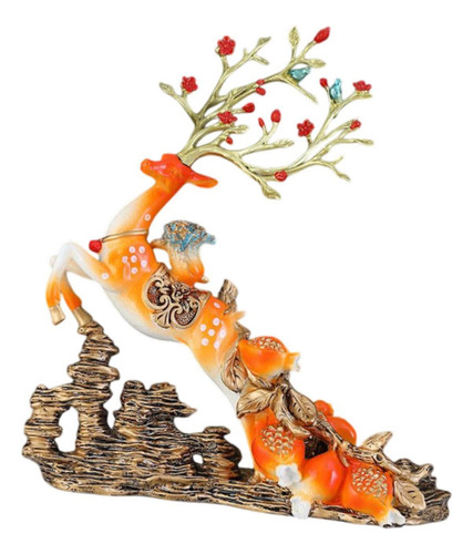 Estatua De Ciervos Escultura De Animales Rack De Naranja