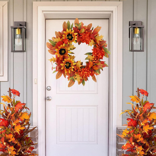 Coronas De Para Puerta De Entrada Corona De Otoño Corona De