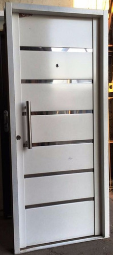 Puerta Nexo Galvanizada Inyectada 80x200 Apliques Acero
