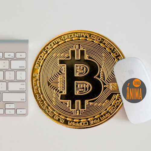 Mouse Pad Redondo Diseño Bitcoin Moneda
