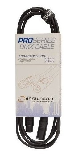 Accu Cable Ac3pdmx10pro 3pin 10 Pies Dmx Cable