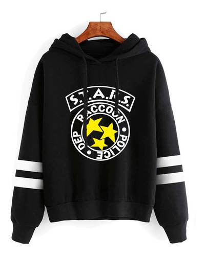 Buzo Hoodie De Rayas Resident Evil S.t.a.r.s Raccoon Police 