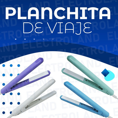 Imagen 2 de 10 de Mini Planchita De Pelo Ceramica Viaje Estuche Colores Oferta