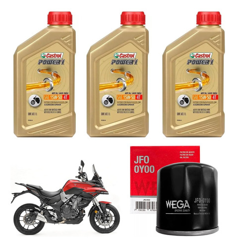 Kit Service Voge 500 Ds Dsx R Filtro + Castrol Power 1 Sia+