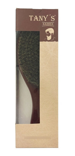 Cepillo Ovalado Madera Cerdas 100% Naturales Jabalí Br2971 Color Marrón