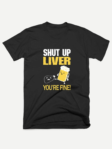 Polera Negra Shut Up Liver Shein