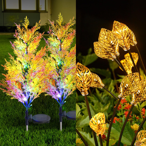 8 Luz Solar Jardin Flor Para Exterior Impermeabl Encendido 4