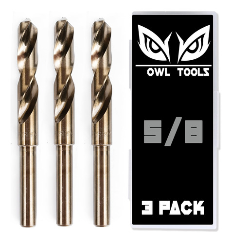 Owl Tools Brocas De Cobalto 5/8  Paquete De 3  6 Pulgadas 