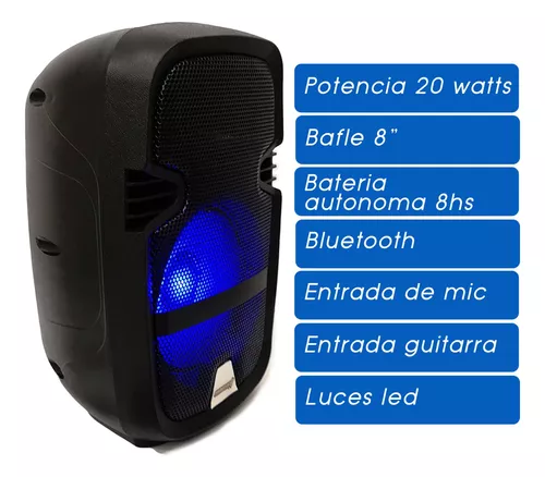 Bafle Activo Parlante Bluetooth Sunset Radio Usb + Microfono