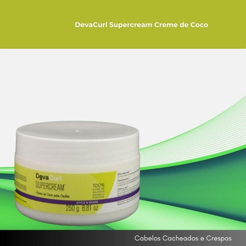 Devacurl Supercream Creme De Coco Para Cachos 250g