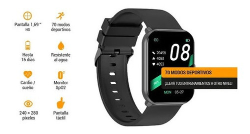 Smartwatch Reloj Inteligente Imilab W01 Negro Spo2 1.69