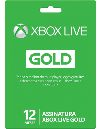 Imagem 1 de 2 de Xbox Live Gold 12 Meses Código 25 Dígitos Br. Envio Imediato