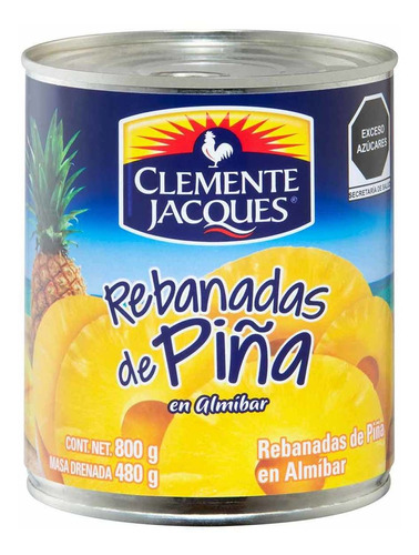 Piña Clemente Jacques Rebanadas En Almíbar 800g