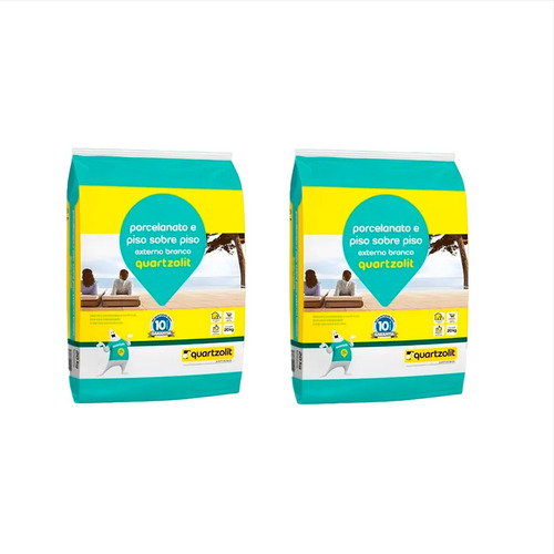 Kit C/ 2 Argamassa Cimentcola Quartzolit Assentamento