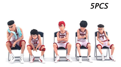 Figura Slam Dunk 5 Piezas Hanamichi Sakuragi Rukawa Kaade