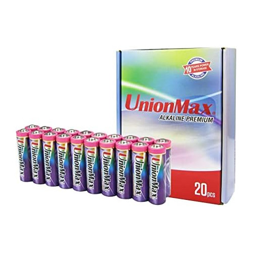 Pilas Unionmax Aa Aumento De Potencia, Paquete De 20 Pi...