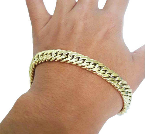 Pulseira Elos Duplos 25 Gramas 12mm Ouro 18k Frete Gratis