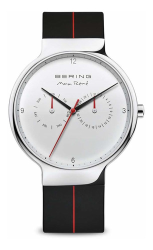 Reloj Hombre Bering 15542-404 Cuarzo Pulso Negro En Silicona